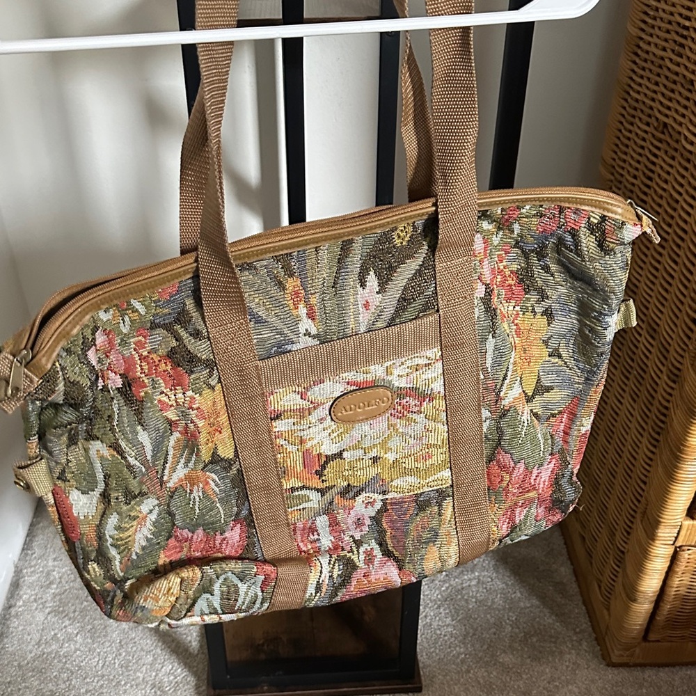 Adolfo Floral Tapestry Tote Bag - Multicolor